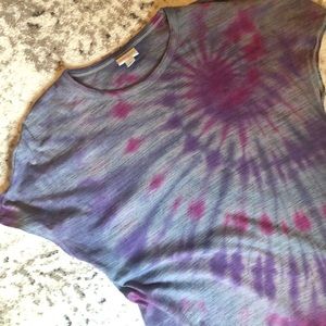 Custom tie dyed Lularoe Maria large
